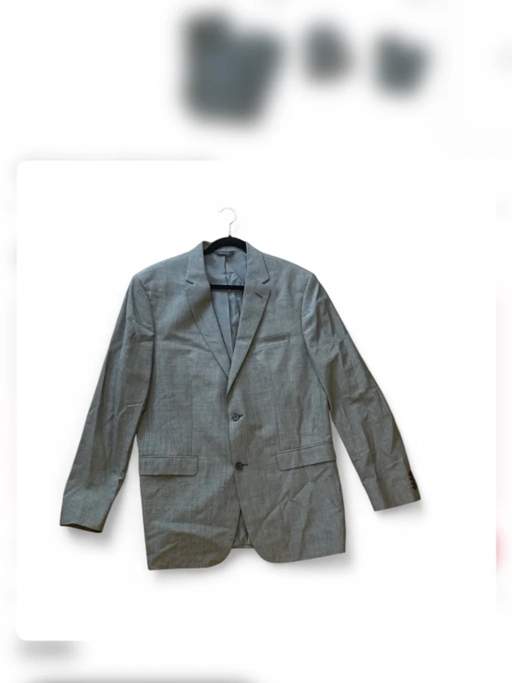 Banana Republic Gray Plaid‎ Tailored Fit Men's Suit - Two-Piece